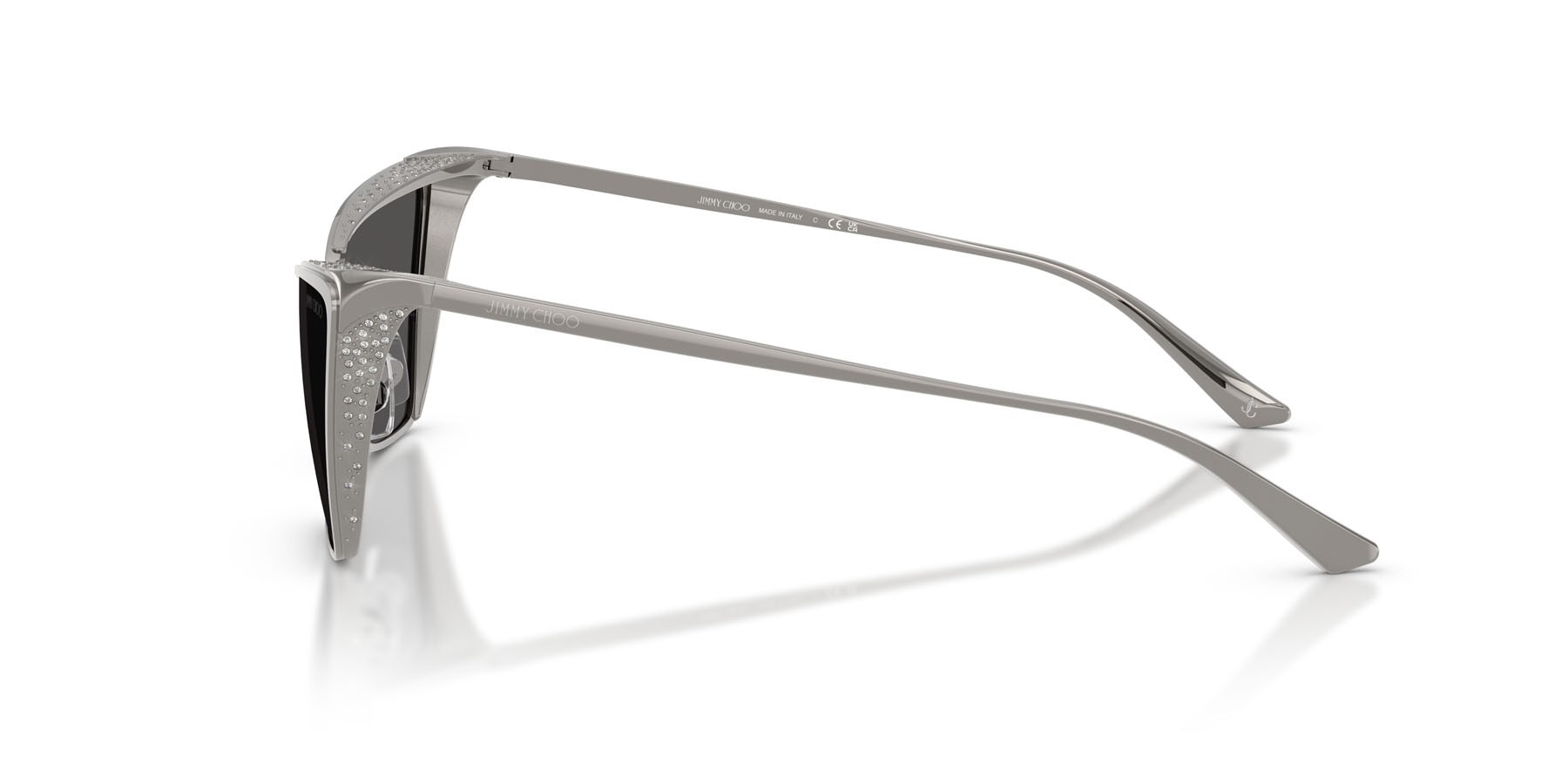 Occhiali da sole Jimmy Choo JC 4019B (300487) colore gunmetal forma cat eye lenti grigio scuro