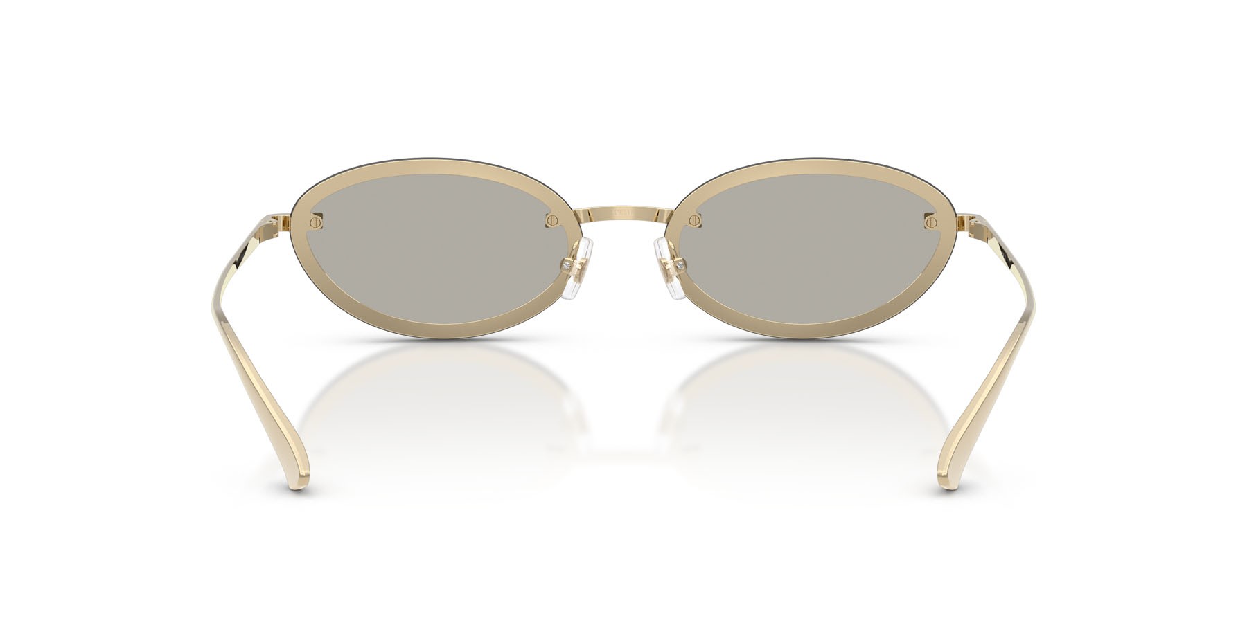 Occhiali da sole Jimmy Choo JC 4020B (30066G) colore oro pallido forma ovale lenti grigio chiaro specchiato argento