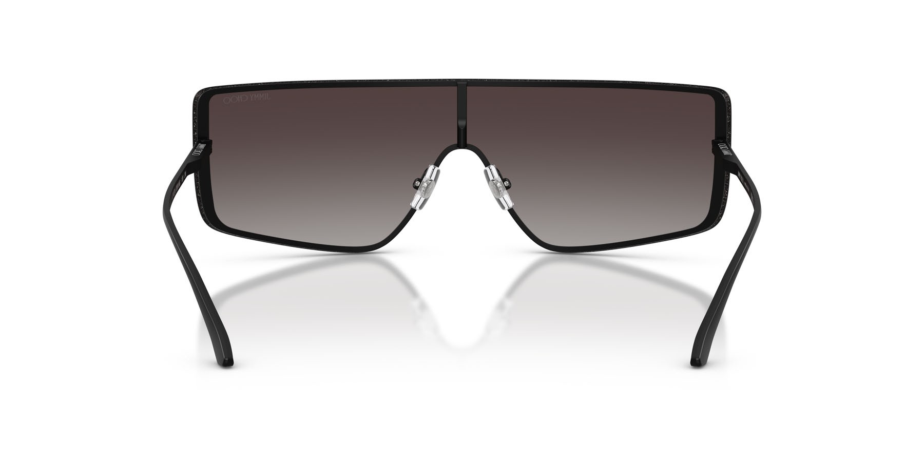 Occhiali da sole Jimmy Choo JC 4021J (30018G) colore nero opaco forma rettangolare lenti sfumato grigio