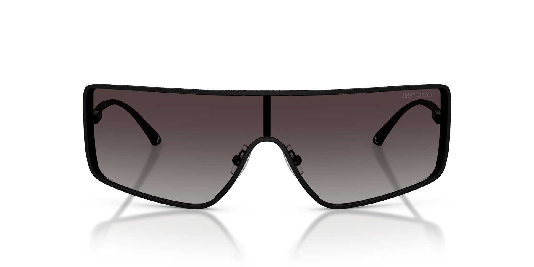 Occhiali da sole Jimmy Choo JC 4021J (30018G) colore nero opaco forma rettangolare lenti sfumato grigio