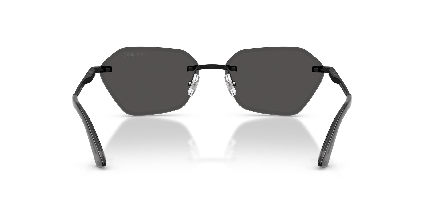 Sunglasses Jimmy Choo JC 4022J (300187) color nero opaco shape irregular lenses grigio scuro