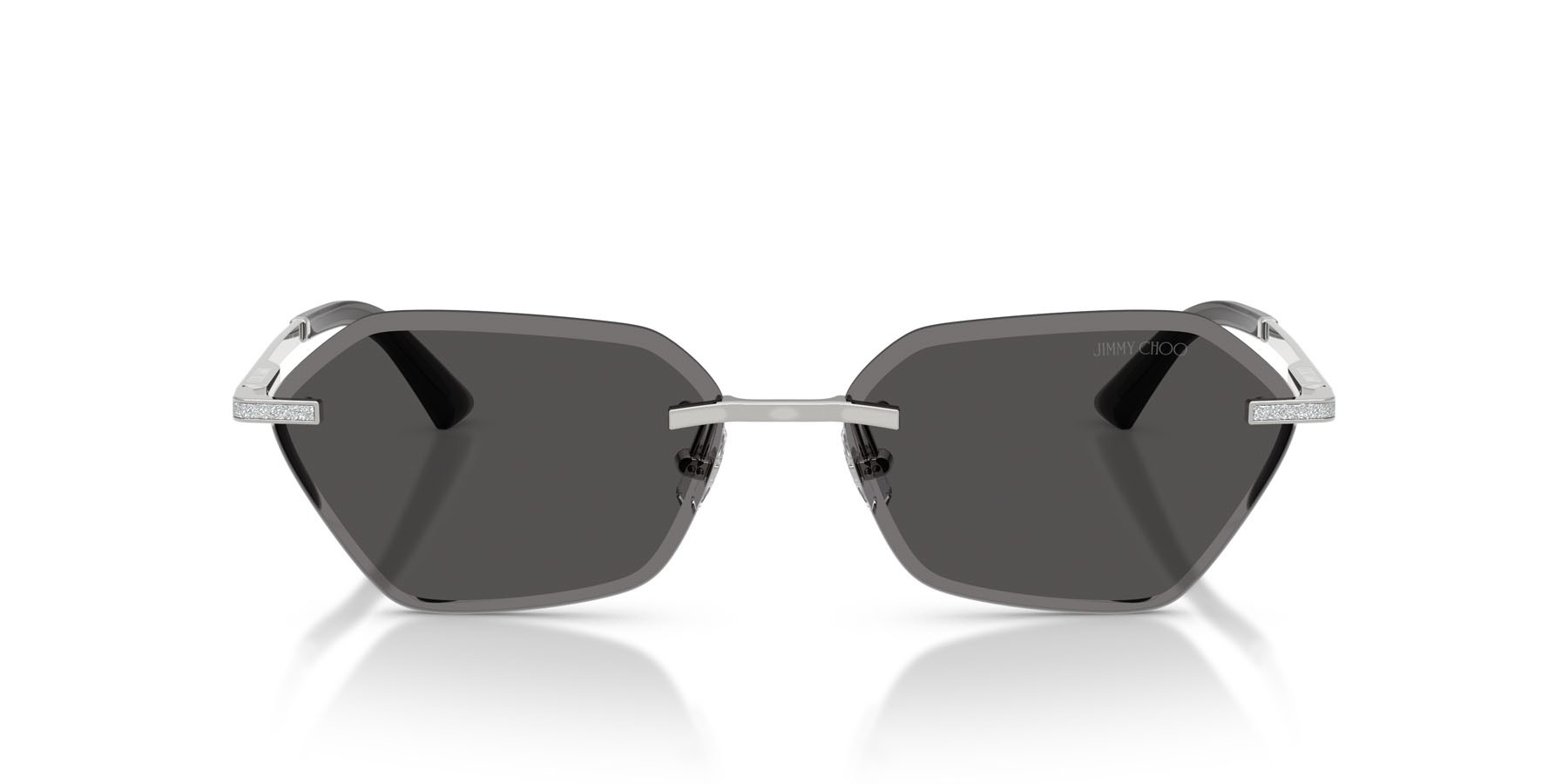 Sunglasses Jimmy Choo JC 4022J (300287) color argento shape irregular lenses grigio scuro