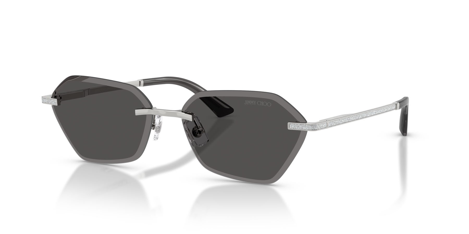 Sunglasses Jimmy Choo JC 4022J (300287) color argento shape irregular lenses grigio scuro