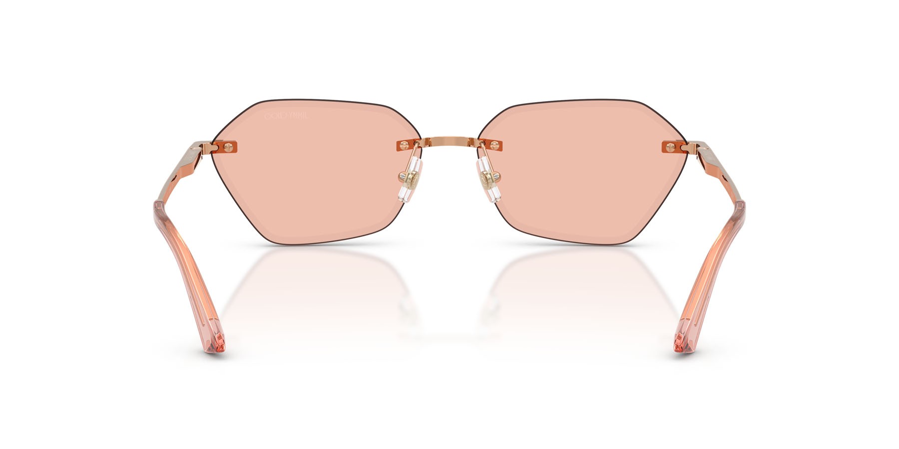Sunglasses Jimmy Choo JC 4022J (300884) color oro rose shape irregular lenses rosa scuro