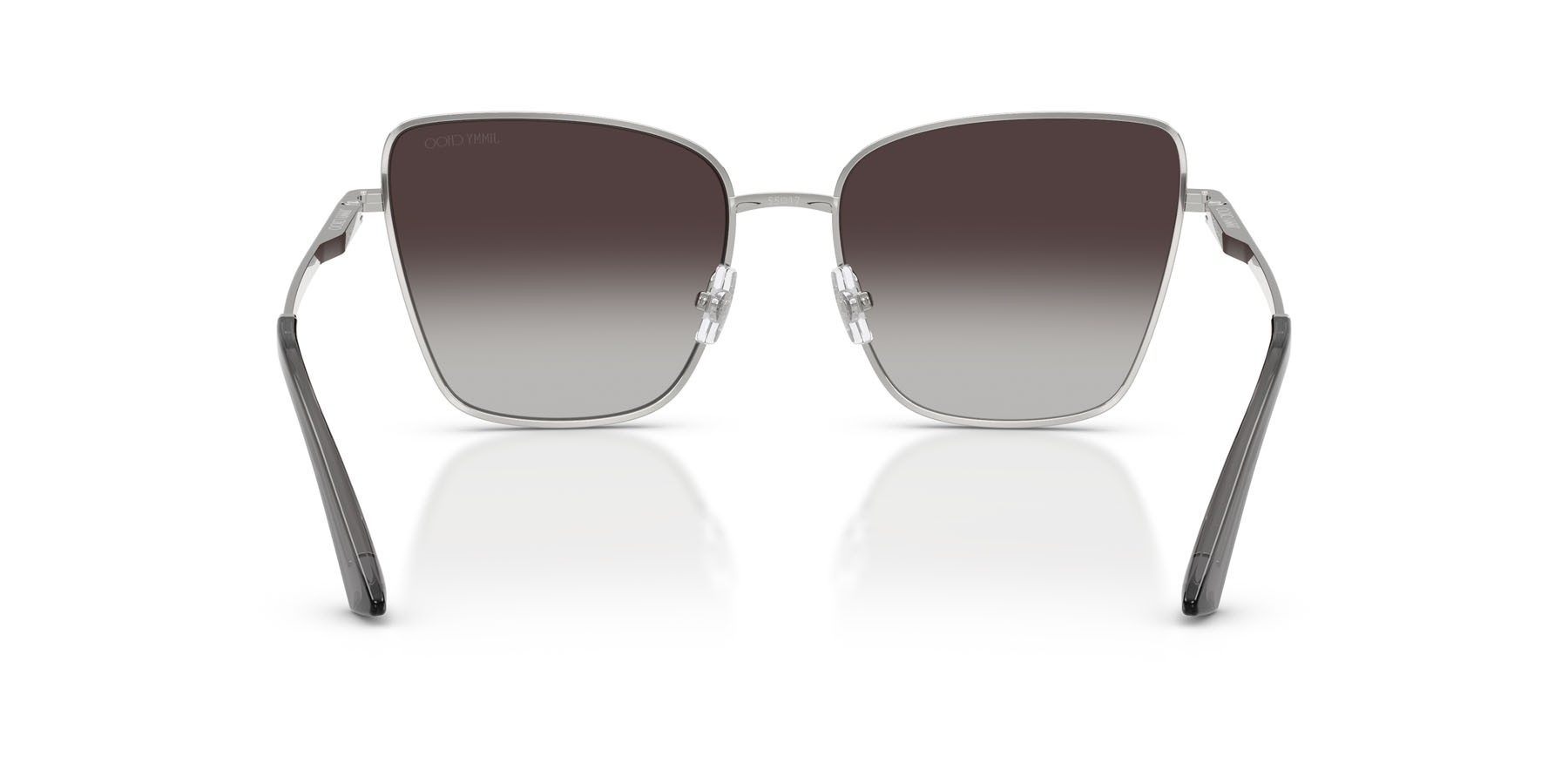 Occhiali da sole Jimmy Choo JC 4023J (30028G) colore argento forma quadrato lenti grigio sfumato