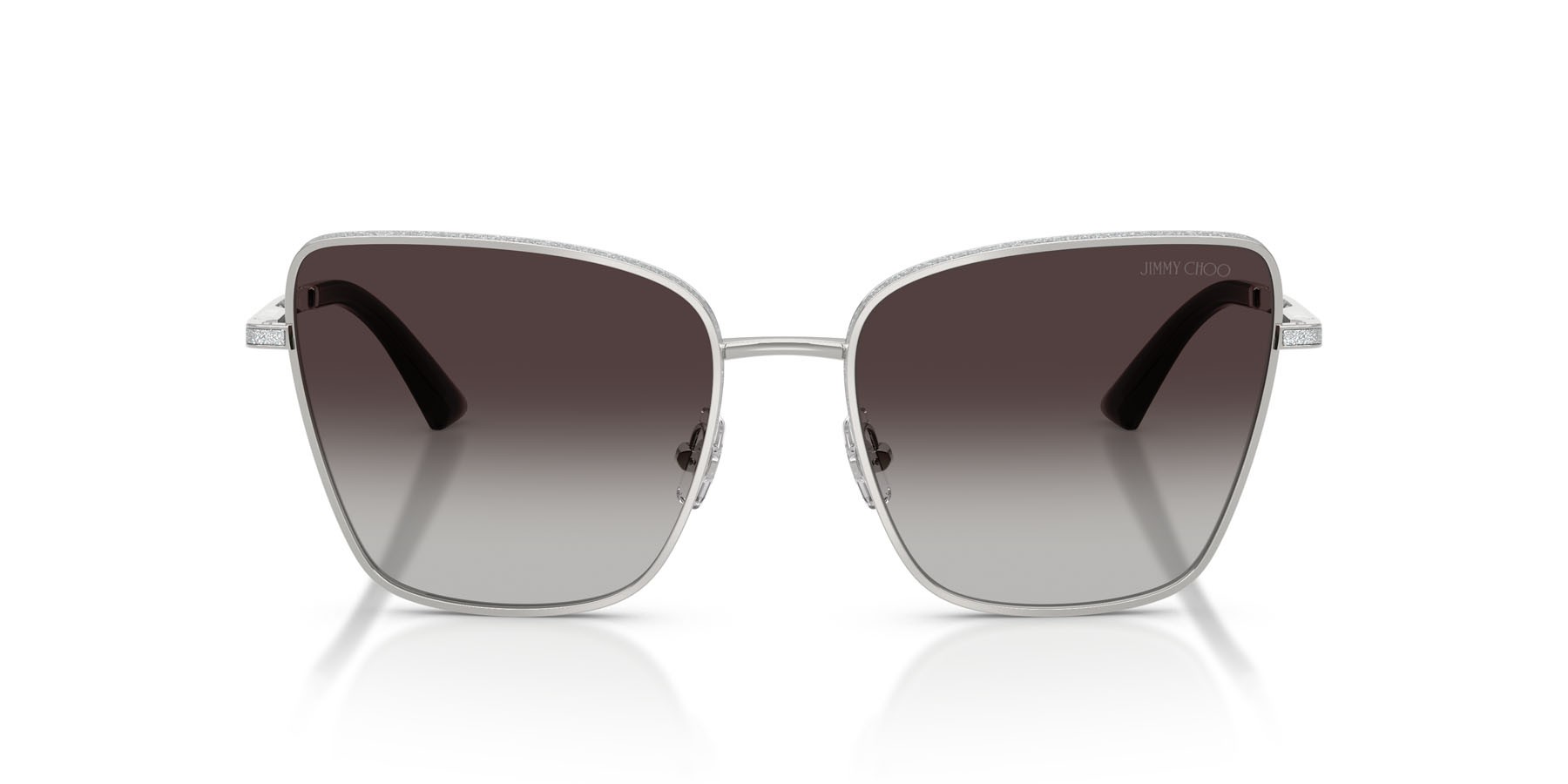 Occhiali da sole Jimmy Choo JC 4023J (30028G) colore argento forma quadrato lenti grigio sfumato