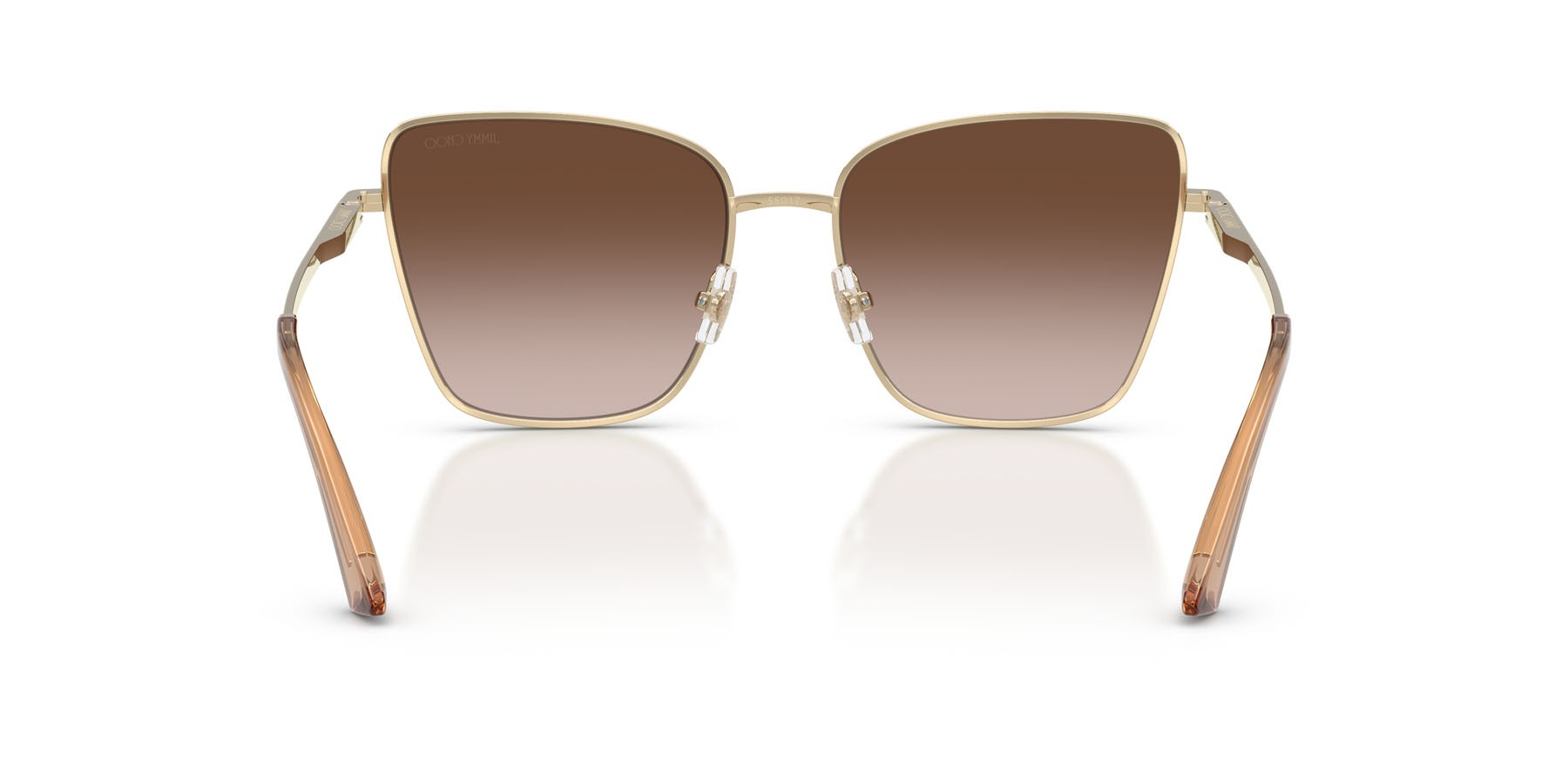 Occhiali da sole Jimmy Choo JC 4023J (300613) colore oro pallido forma quadrato lenti marrone sfumato