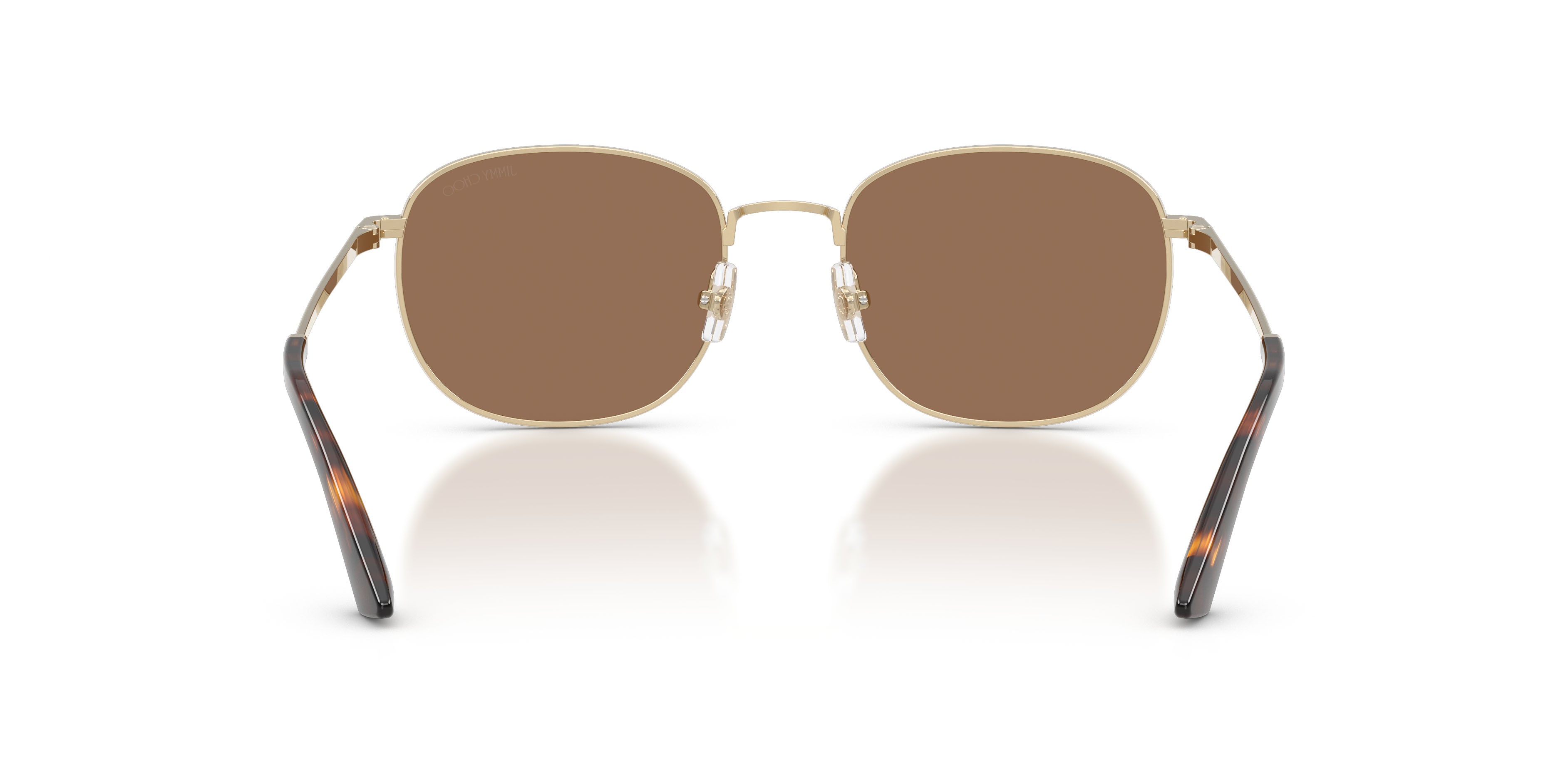 Occhiali da sole Jimmy Choo JC 4025B (300673) colore oro pallido forma pantos lenti marrone scuro