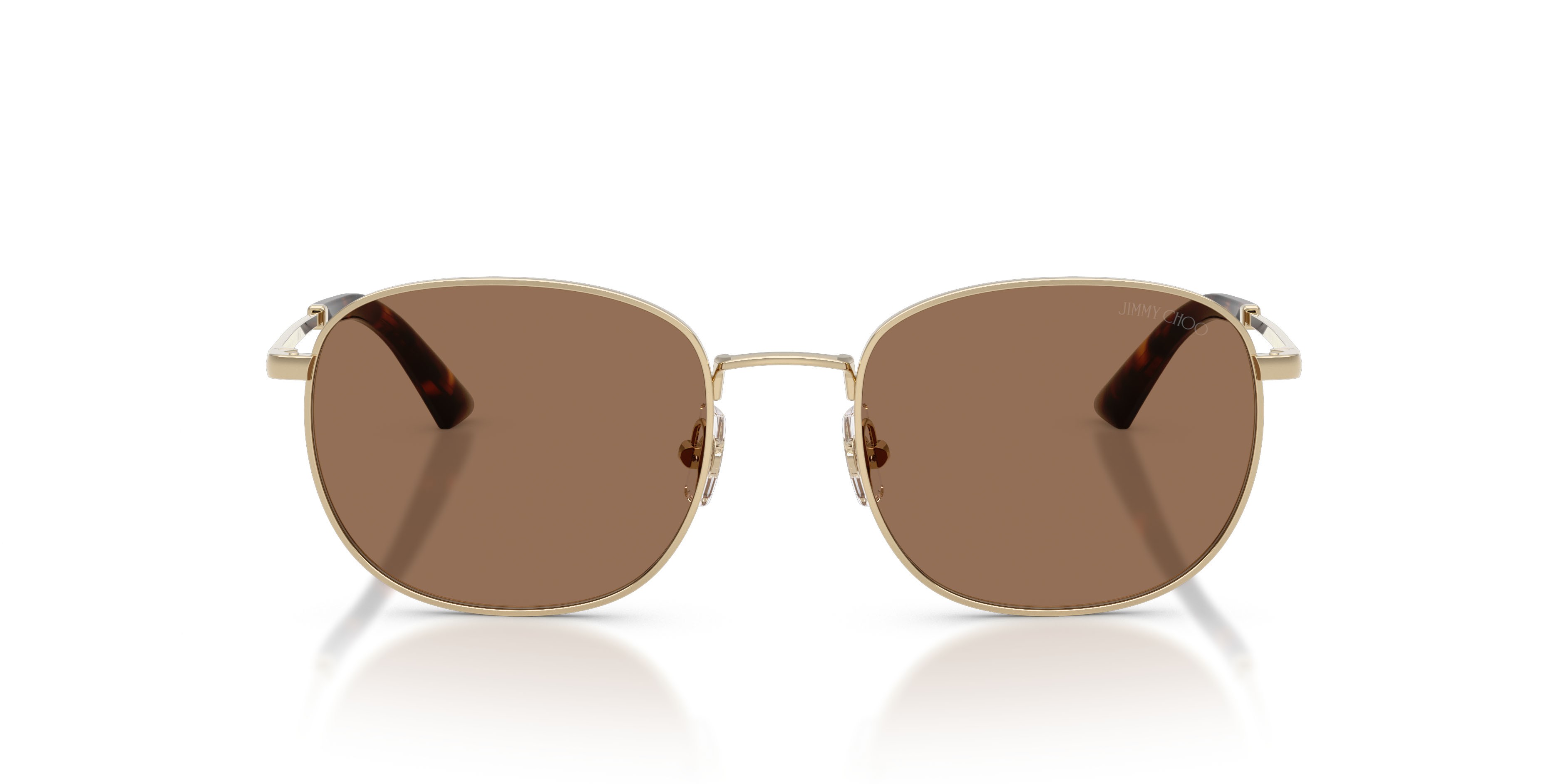 Occhiali da sole Jimmy Choo JC 4025B (300673) colore oro pallido forma pantos lenti marrone scuro