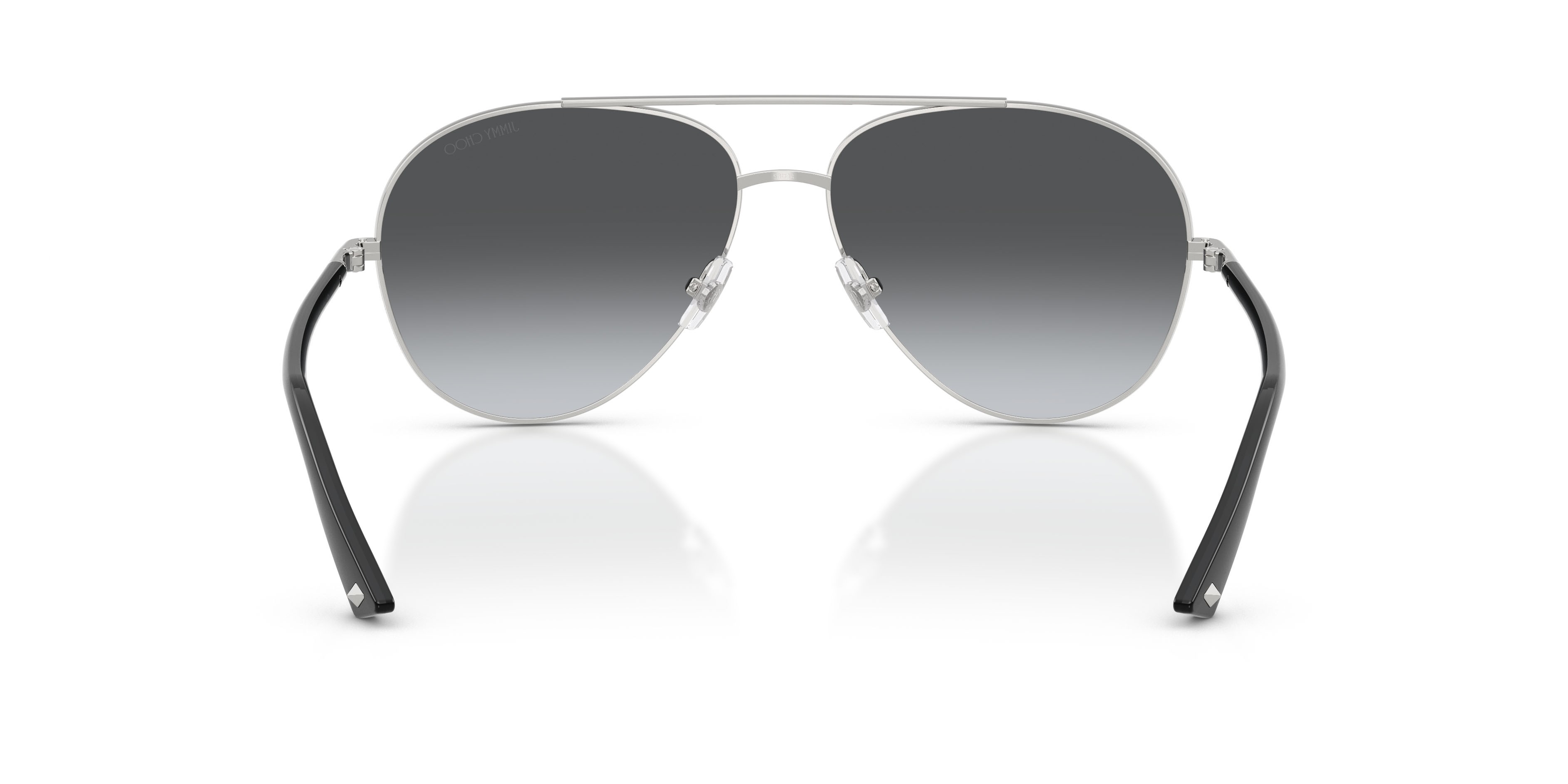 Occhiali da sole Jimmy Choo JC 4026 (3002T3) colore argento forma aviator lenti polar grigia sfumata