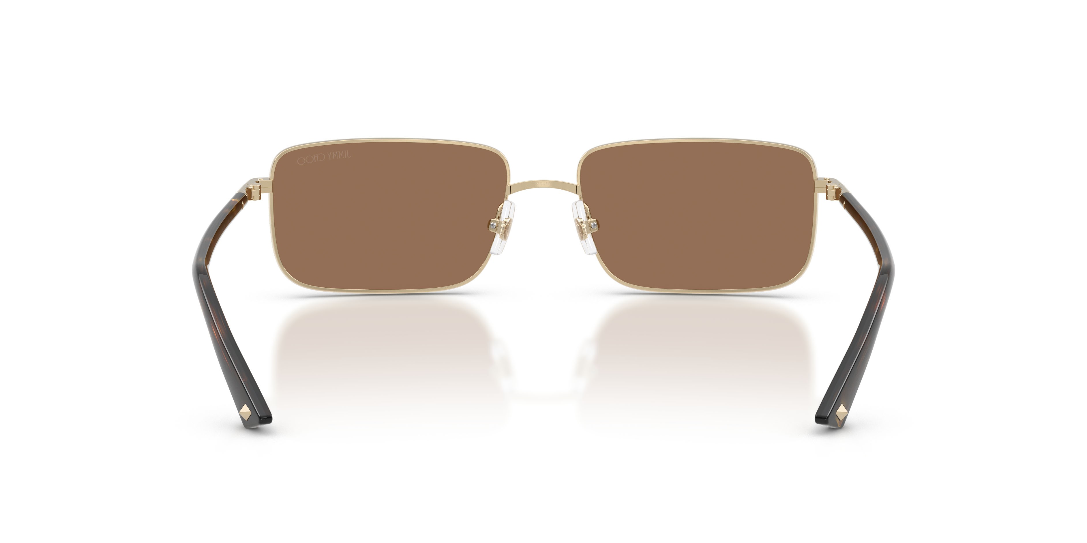 Occhiali da sole Jimmy Choo JC 4027 (300673) colore oro pallido forma rettangolare lenti marrone scuro