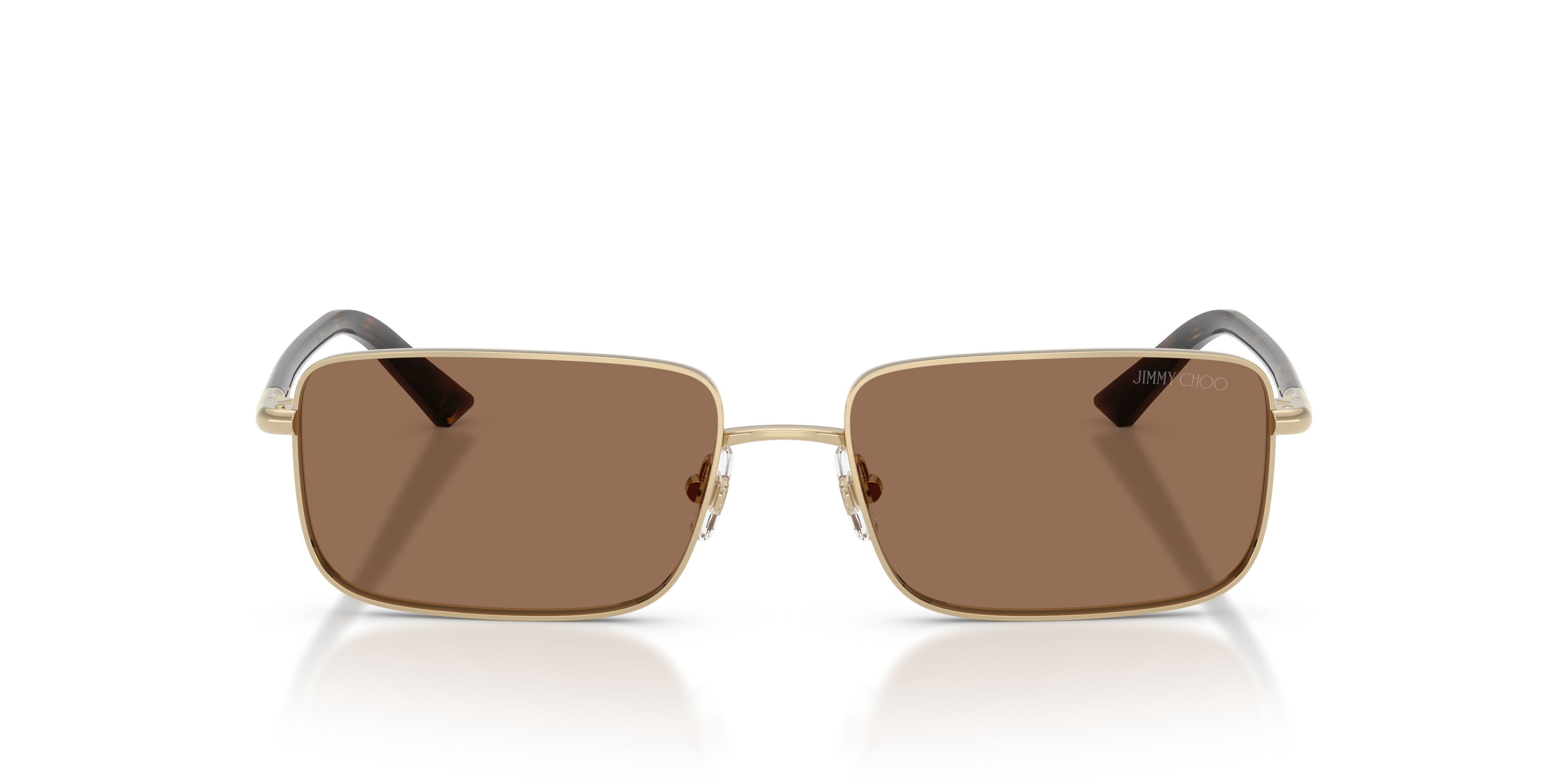 Occhiali da sole Jimmy Choo JC 4027 (300673) colore oro pallido forma rettangolare lenti marrone scuro