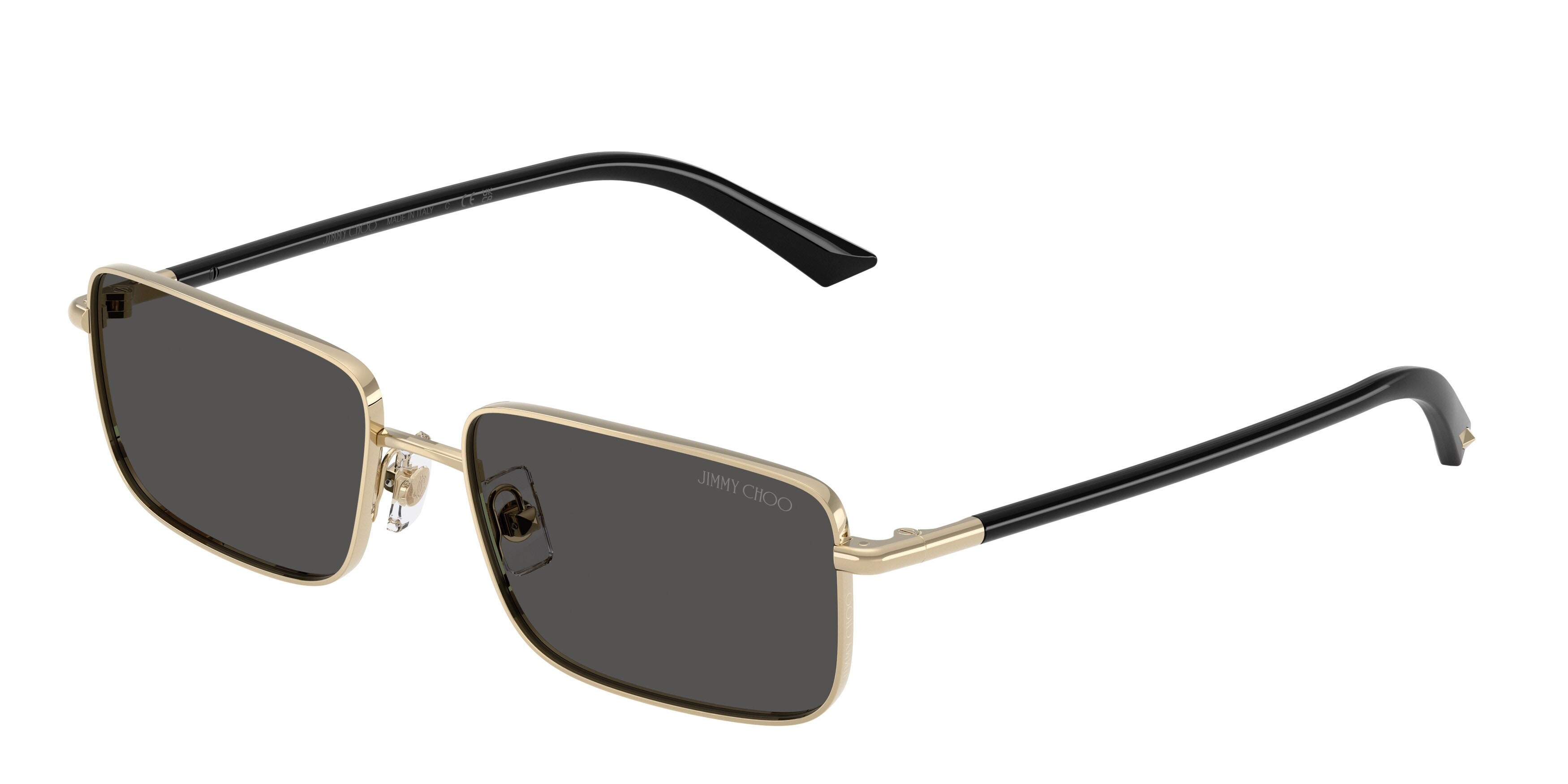 Occhiali da sole Jimmy Choo JC 4027 (300687) colore oro pallido forma rettangolare lenti grigio scuro