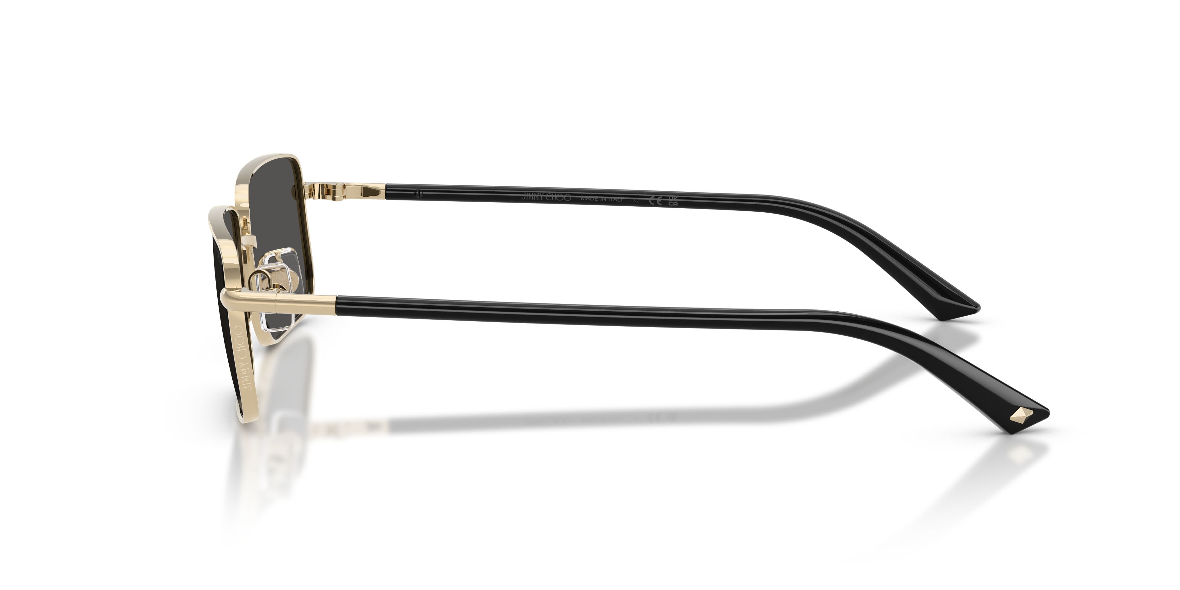 Occhiali da sole Jimmy Choo JC 4027 (300687) colore oro pallido forma rettangolare lenti grigio scuro