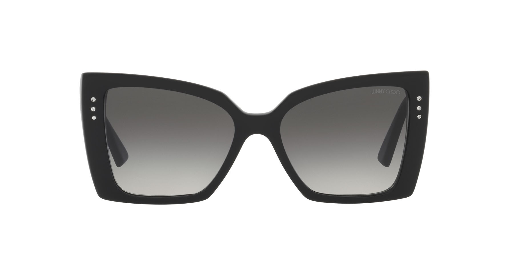 Sunglasses Jimmy Choo JC 5001B (50538G) color nero shape butterfly lenses grigio sfumato