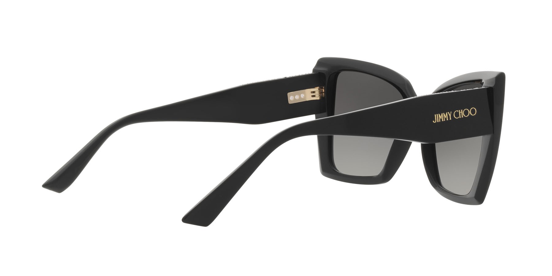 Sunglasses Jimmy Choo JC 5001B (50538G) color nero shape butterfly lenses grigio sfumato