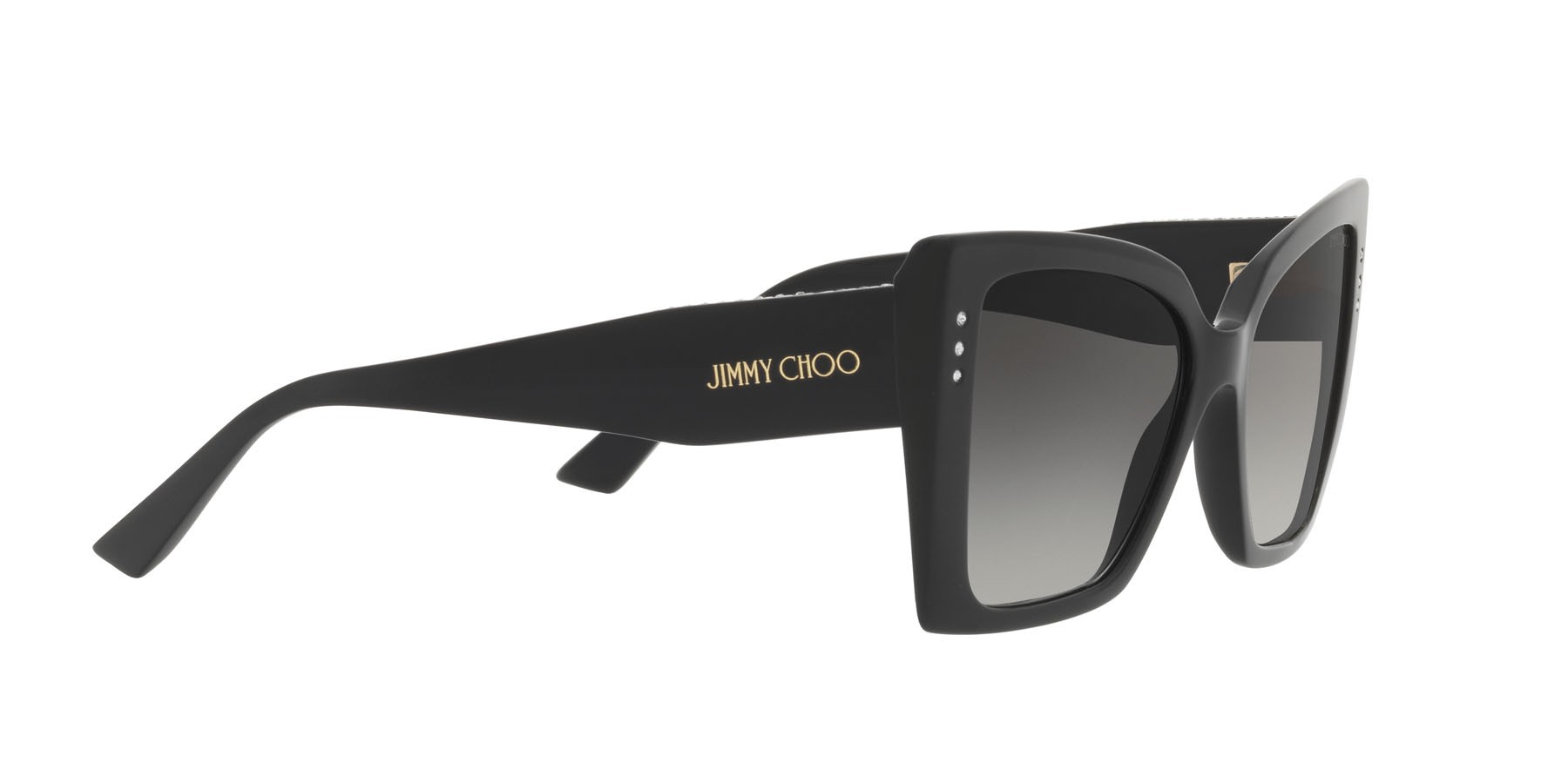 Sunglasses Jimmy Choo JC 5001B (50538G) color nero shape butterfly lenses grigio sfumato