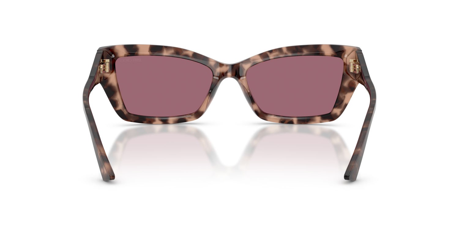 Occhiali da sole Jimmy Choo JC 5011U (50701A) colore havana rosa forma cat eye lenti viola