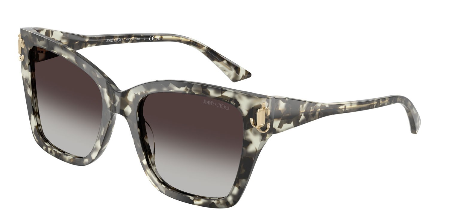 Occhiali da sole Jimmy Choo JC 5012 (50688G) colore avana latte forma quadrato lenti grigio sfumato