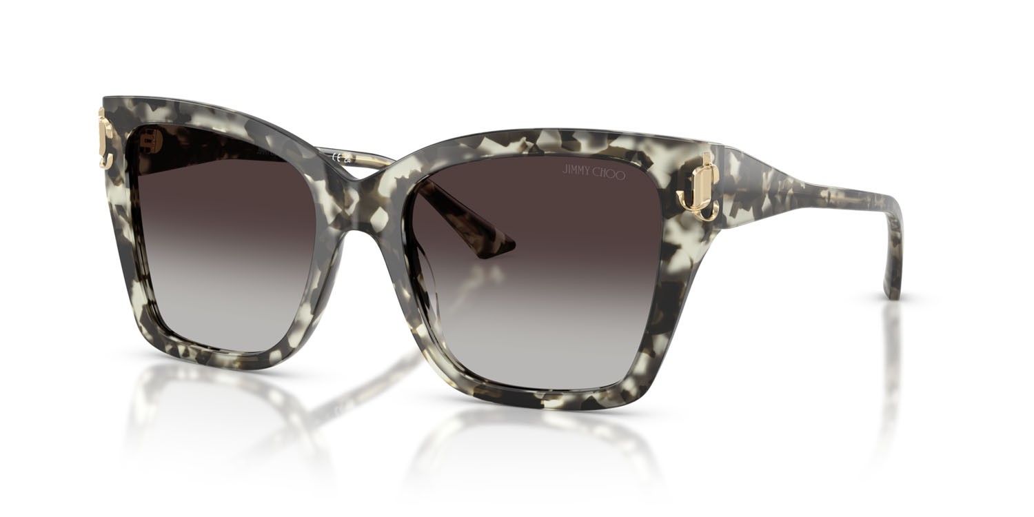 Occhiali da sole Jimmy Choo JC 5012 (50688G) colore avana latte forma quadrato lenti grigio sfumato