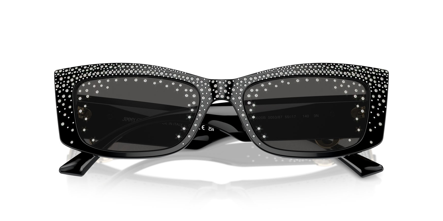 Occhiali da sole Jimmy Choo JC 5020B (505387) colore nero forma quadrato lenti grigio scuro