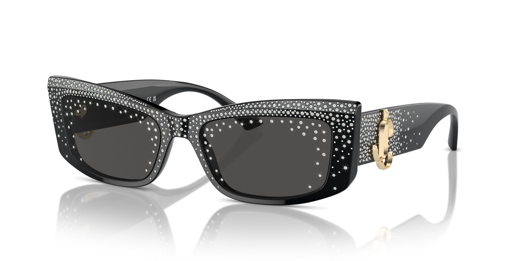 Occhiali da sole Jimmy Choo JC 5020B (505387) colore nero forma quadrato lenti grigio scuro