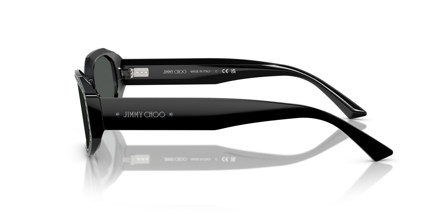 Occhiali da sole Jimmy Choo JC 5021BU (500087) colore nero/argento notte forma ovale lenti grigio scuro