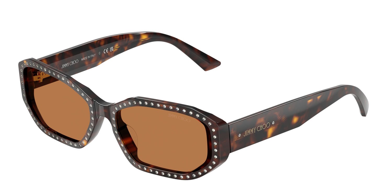 Occhiali da sole Jimmy Choo JC 5021BU (500273) colore havana/argento sfumato forma ovale lenti marrone