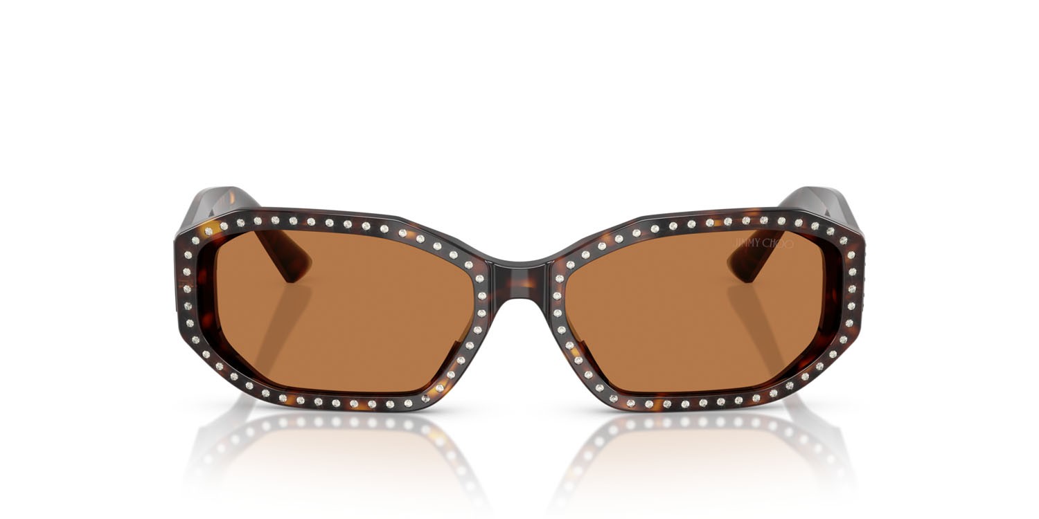 Occhiali da sole Jimmy Choo JC 5021BU (500273) colore havana/argento sfumato forma ovale lenti marrone