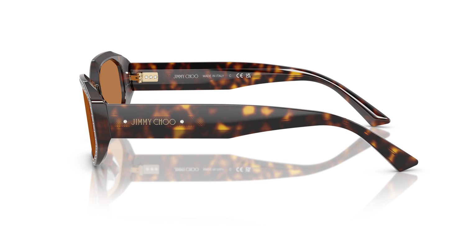 Occhiali da sole Jimmy Choo JC 5021BU (500273) colore havana/argento sfumato forma ovale lenti marrone