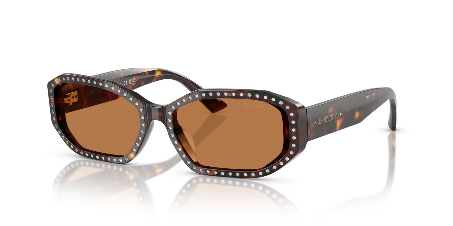 Occhiali da sole Jimmy Choo JC 5021BU (500273) colore havana/argento sfumato forma ovale lenti marrone