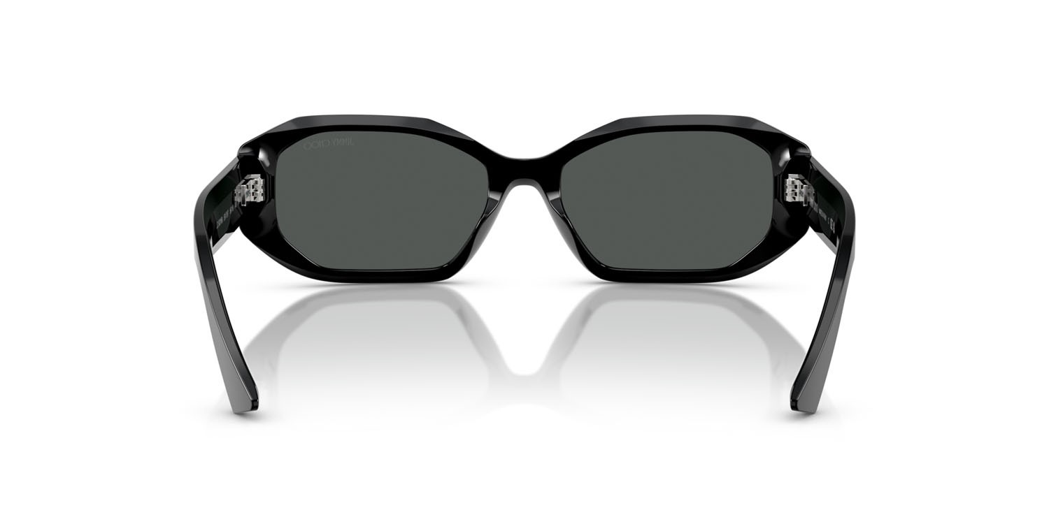 Occhiali da sole Jimmy Choo JC 5021BU (501787) colore nero/nero corvino cristallo forma ovale lenti grigio scuro