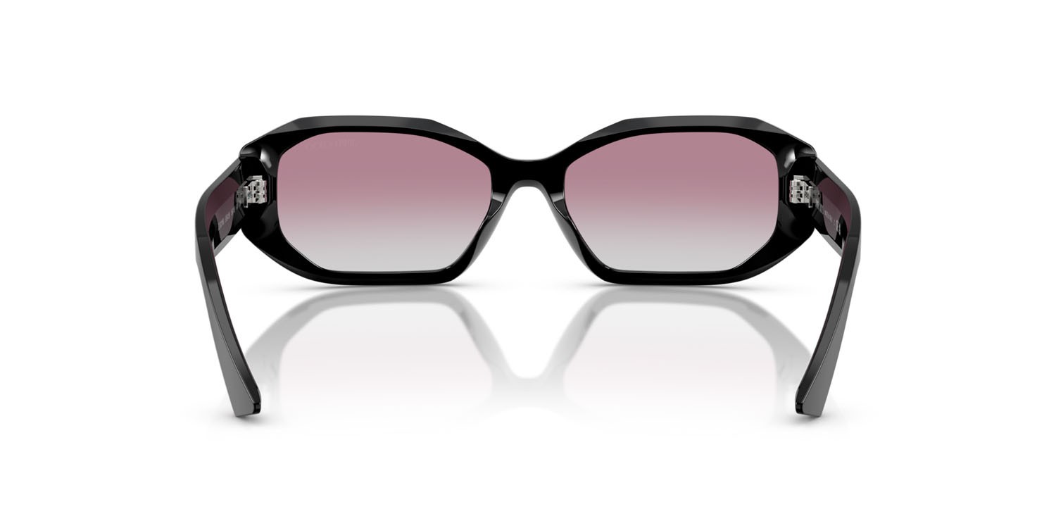 Sunglasses Jimmy Choo JC 5021BU (505458) color nero/argento notte shape oval lenses trasparente sfumato fucsia specchiate argento