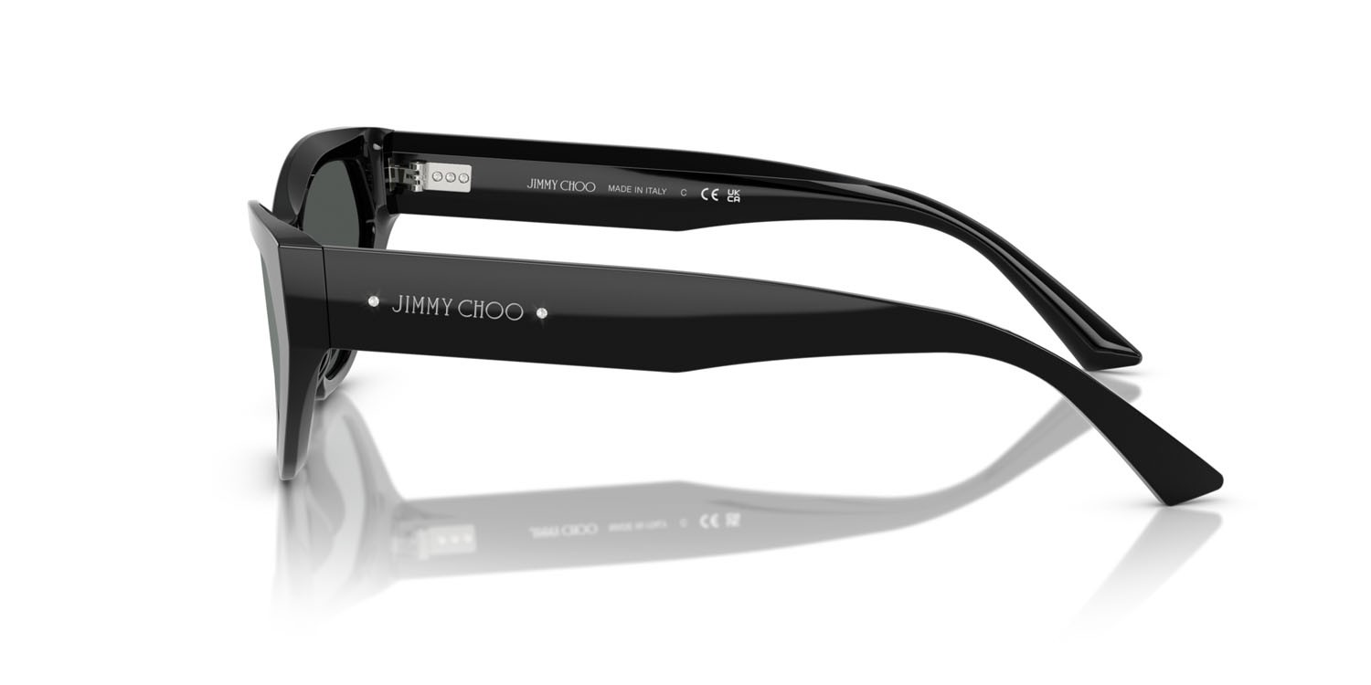 Occhiali da sole Jimmy Choo JC 5022B (500087) colore nero forma cat eye lenti grigio scuro