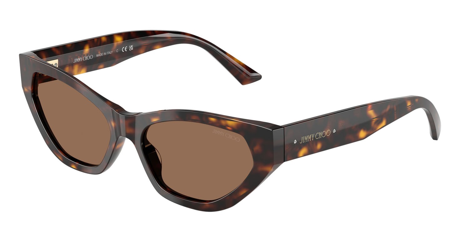Occhiali da sole Jimmy Choo JC 5022B (500273) colore havana forma cat eye lenti marrone scuro