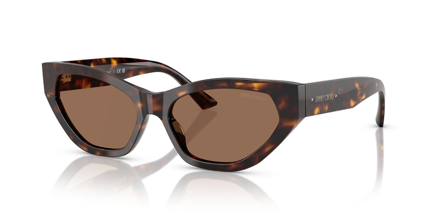 Occhiali da sole Jimmy Choo JC 5022B (500273) colore havana forma cat eye lenti marrone scuro
