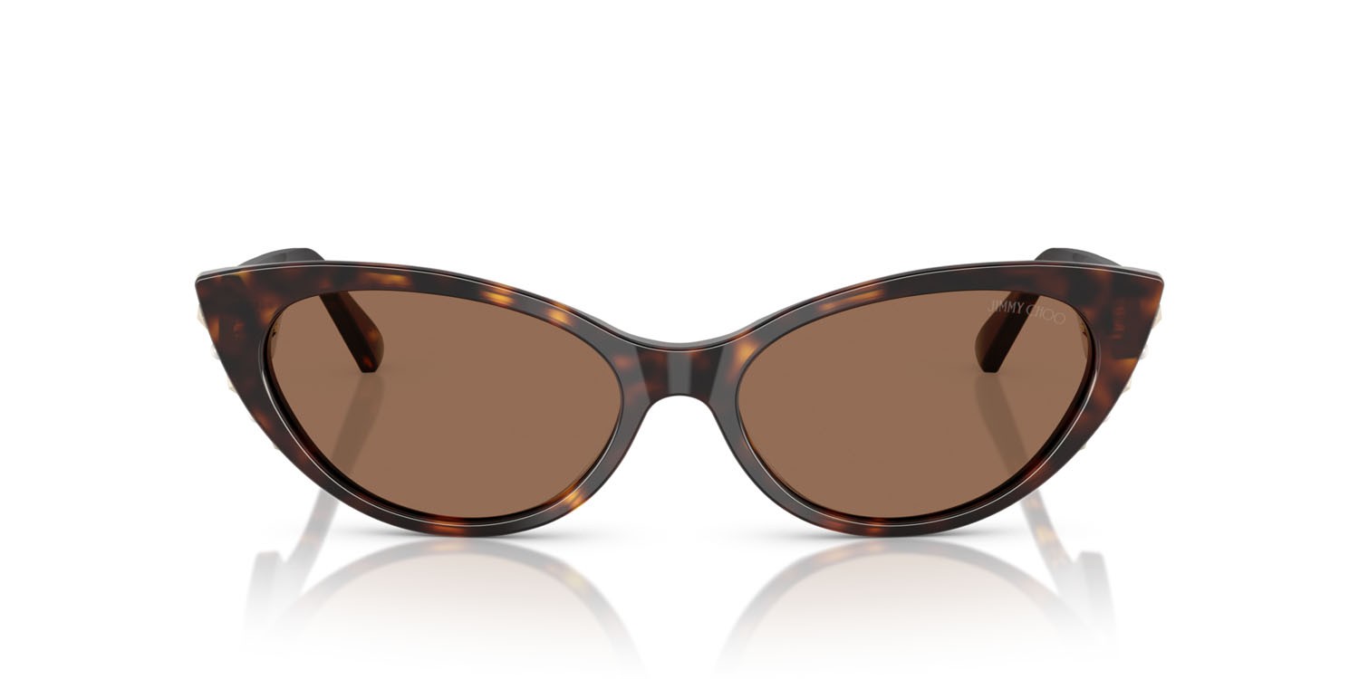 Occhiali da sole Jimmy Choo JC 5023H (500273) colore havana forma cat eye lenti marrone scuro