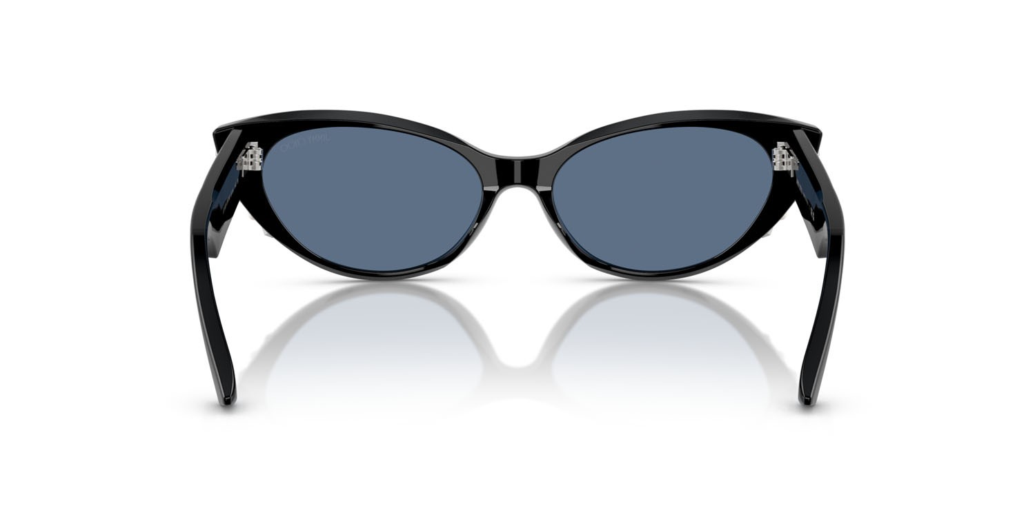 Occhiali da sole Jimmy Choo JC 5023H (501780) colore nero forma cat eye lenti blu