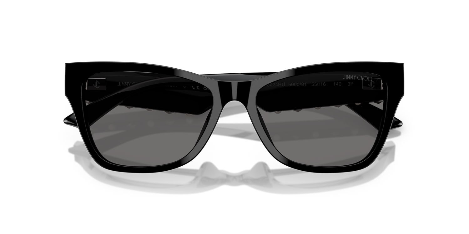 Sunglasses Jimmy Choo JC 5024HU (500081) color nero shape square lenses polar grigia