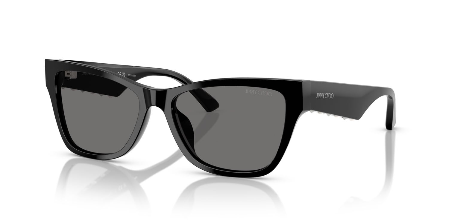 Sunglasses Jimmy Choo JC 5024HU (500081) color nero shape square lenses polar grigia