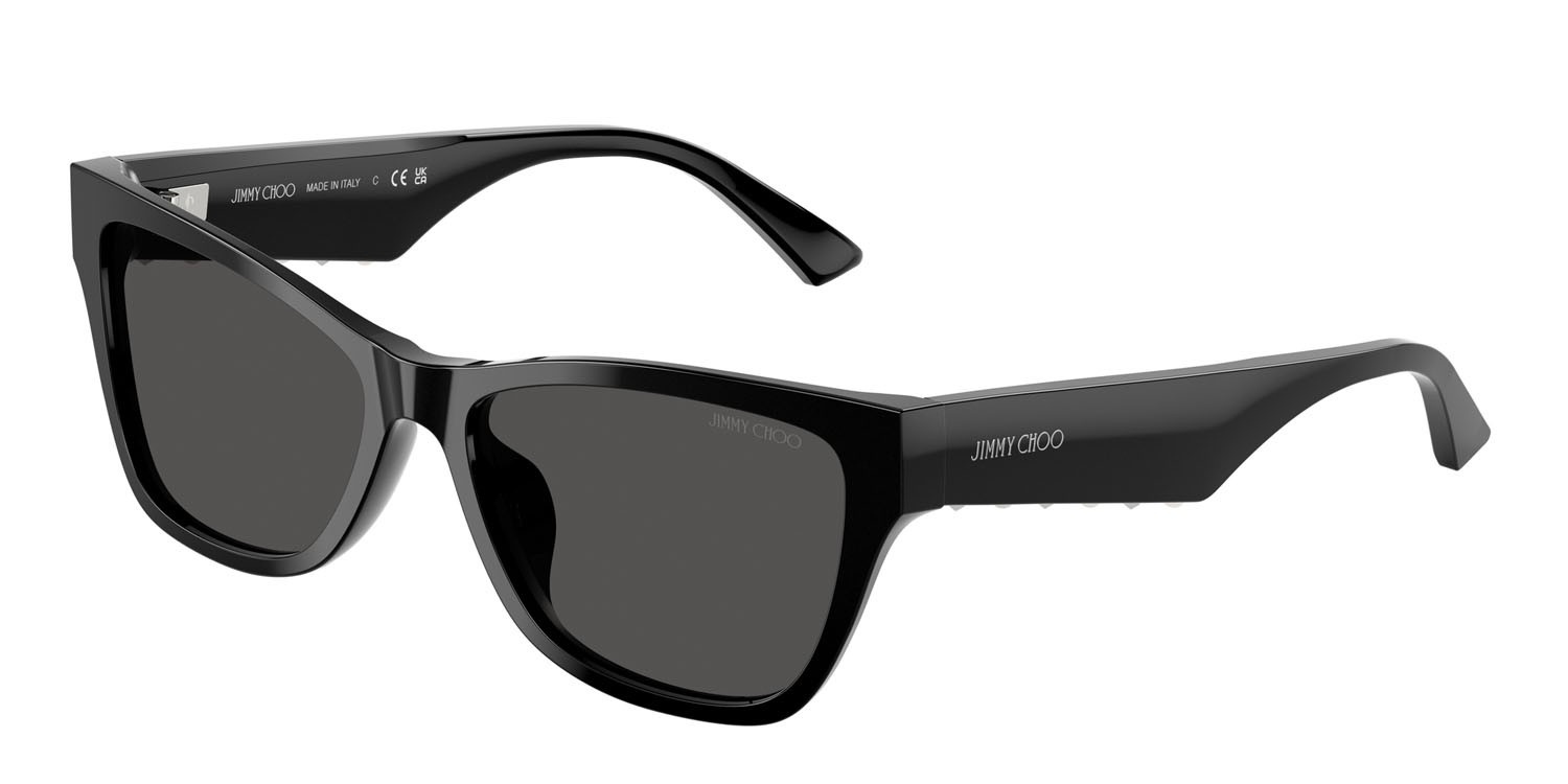 Sunglasses Jimmy Choo JC 5024HU (500087) color nero shape square lenses grigio scuro