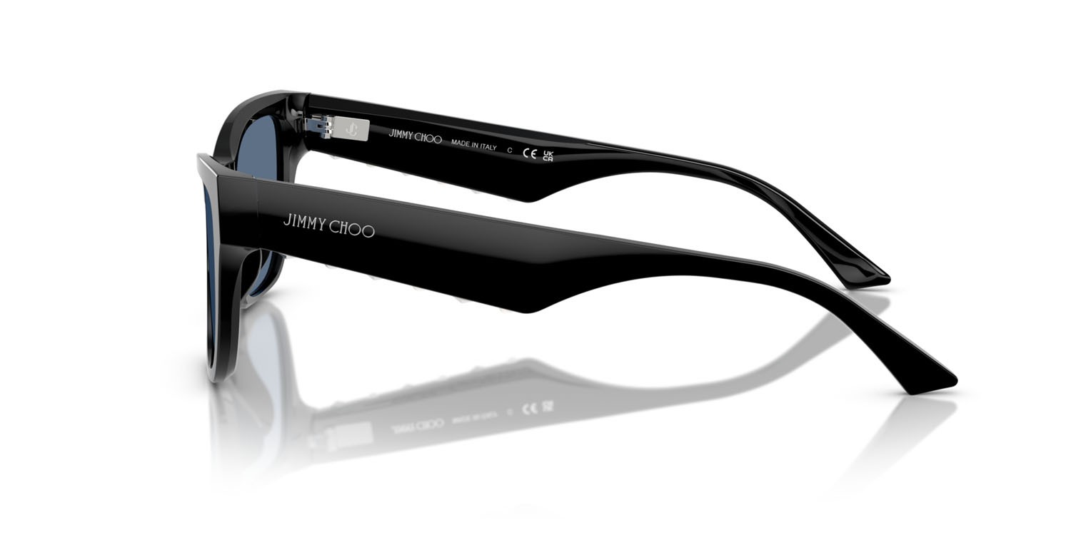 Occhiali da sole Jimmy Choo JC 5024HU (501780) colore nero forma quadrato lenti blu