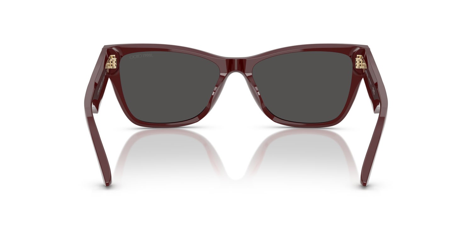 Occhiali da sole Jimmy Choo JC 5024HU (505787) colore rosso forma quadrato lenti grigio scuro