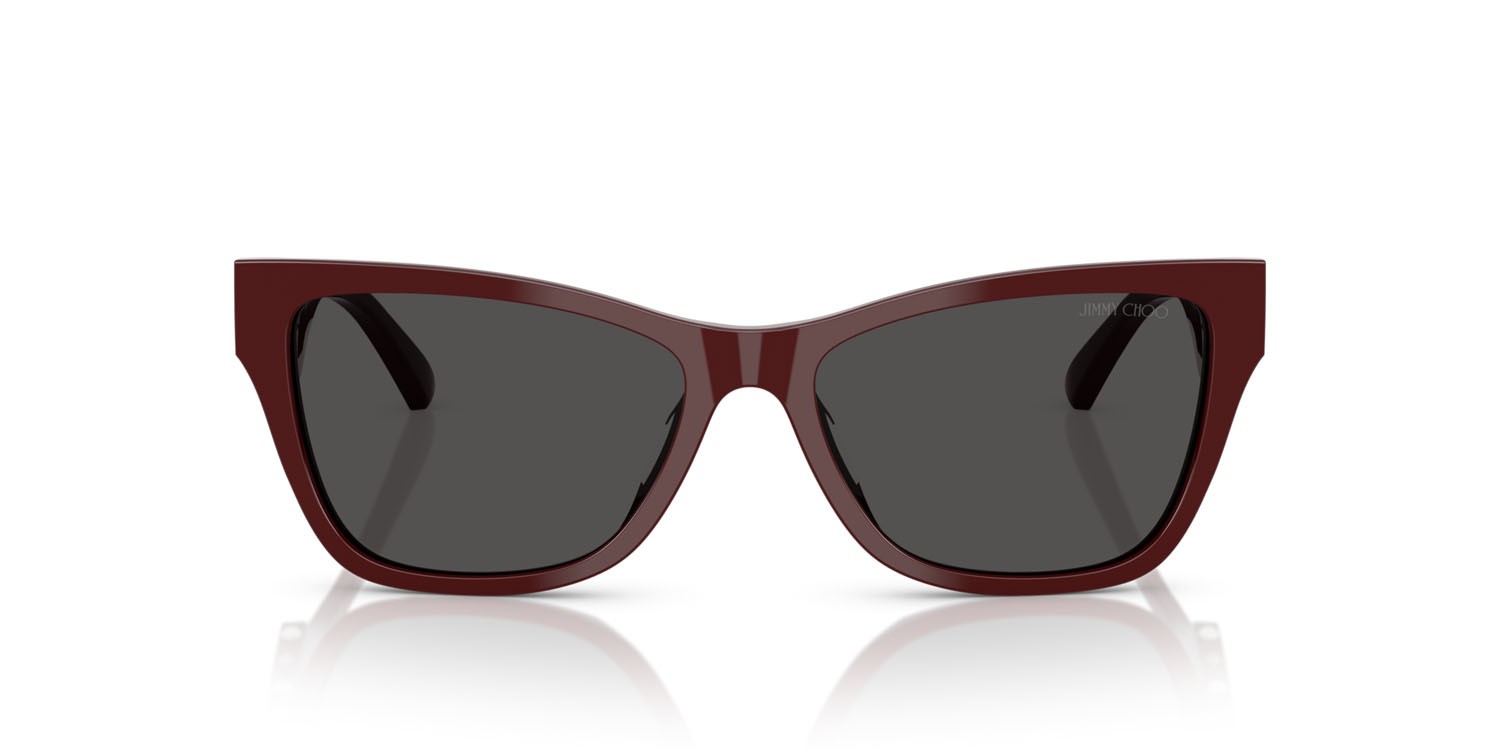 Occhiali da sole Jimmy Choo JC 5024HU (505787) colore rosso forma quadrato lenti grigio scuro