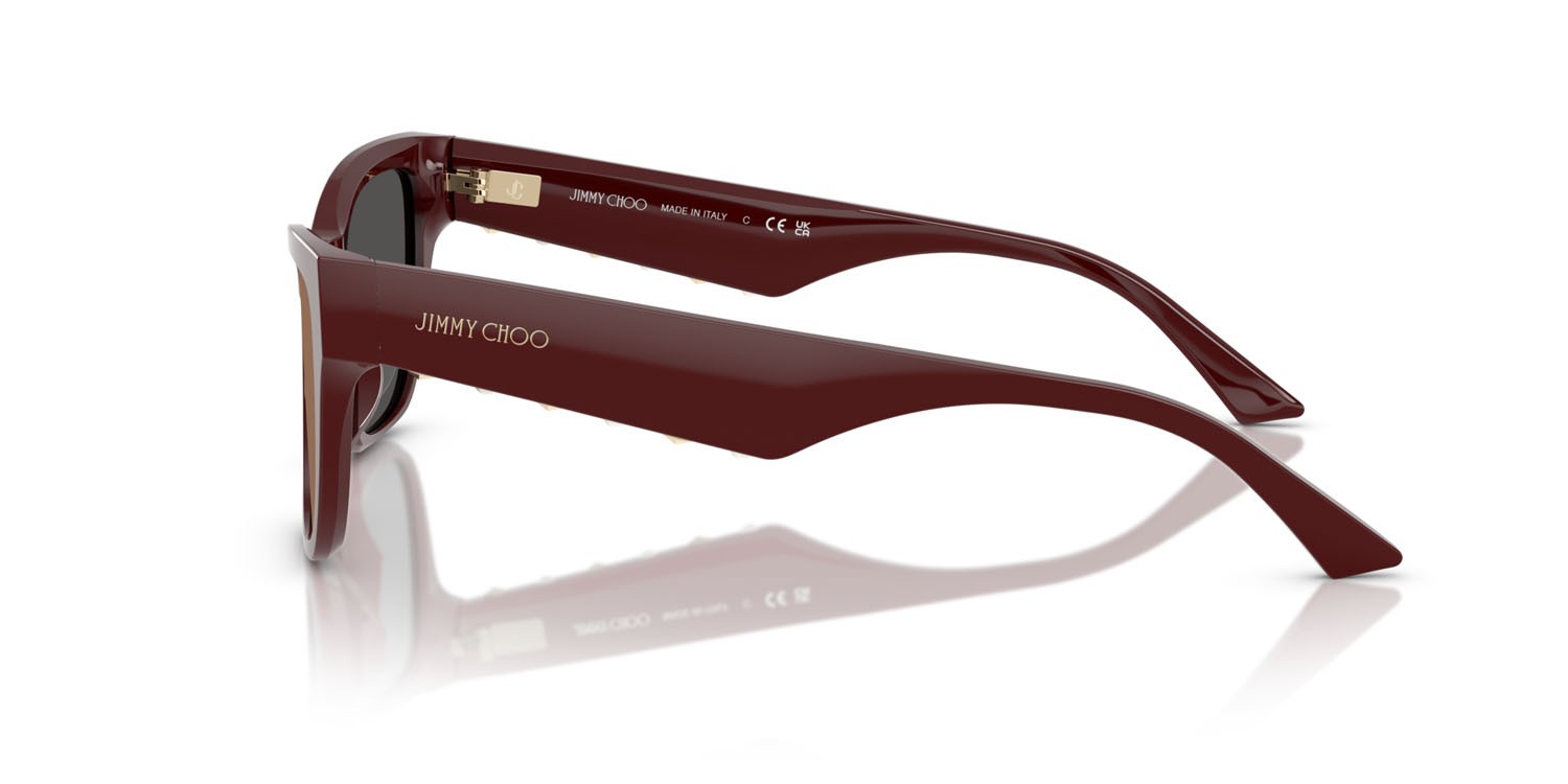 Occhiali da sole Jimmy Choo JC 5024HU (505787) colore rosso forma quadrato lenti grigio scuro