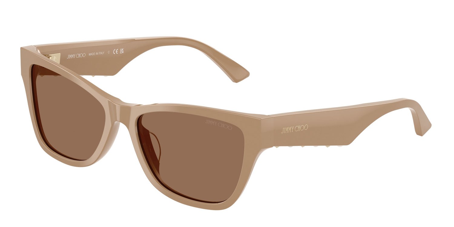 Occhiali da sole Jimmy Choo JC 5024HU (505873) colore marrone biscotto forma quadrato lenti marrone scuro