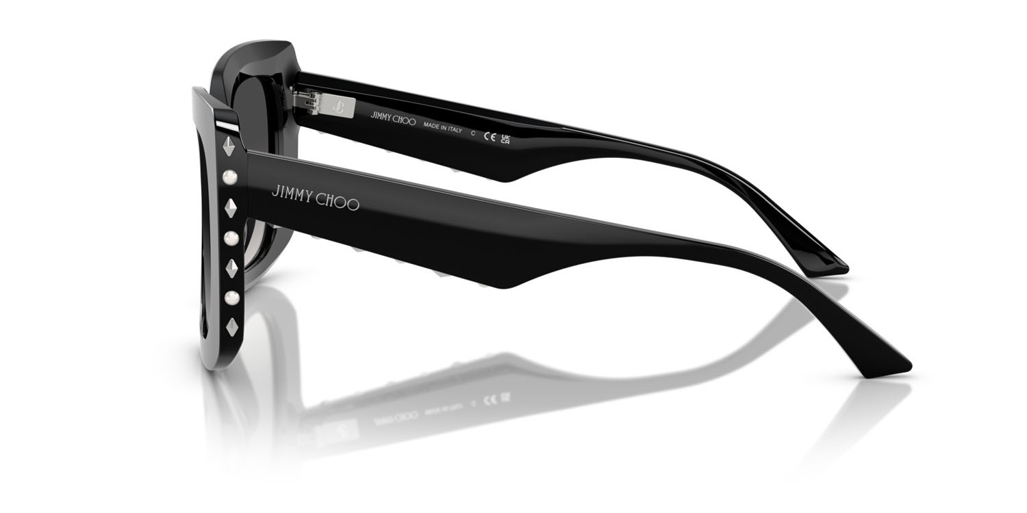 Occhiali da sole Jimmy Choo JC 5025H (50008G) colore nero forma farfalla lenti grigio sfumato