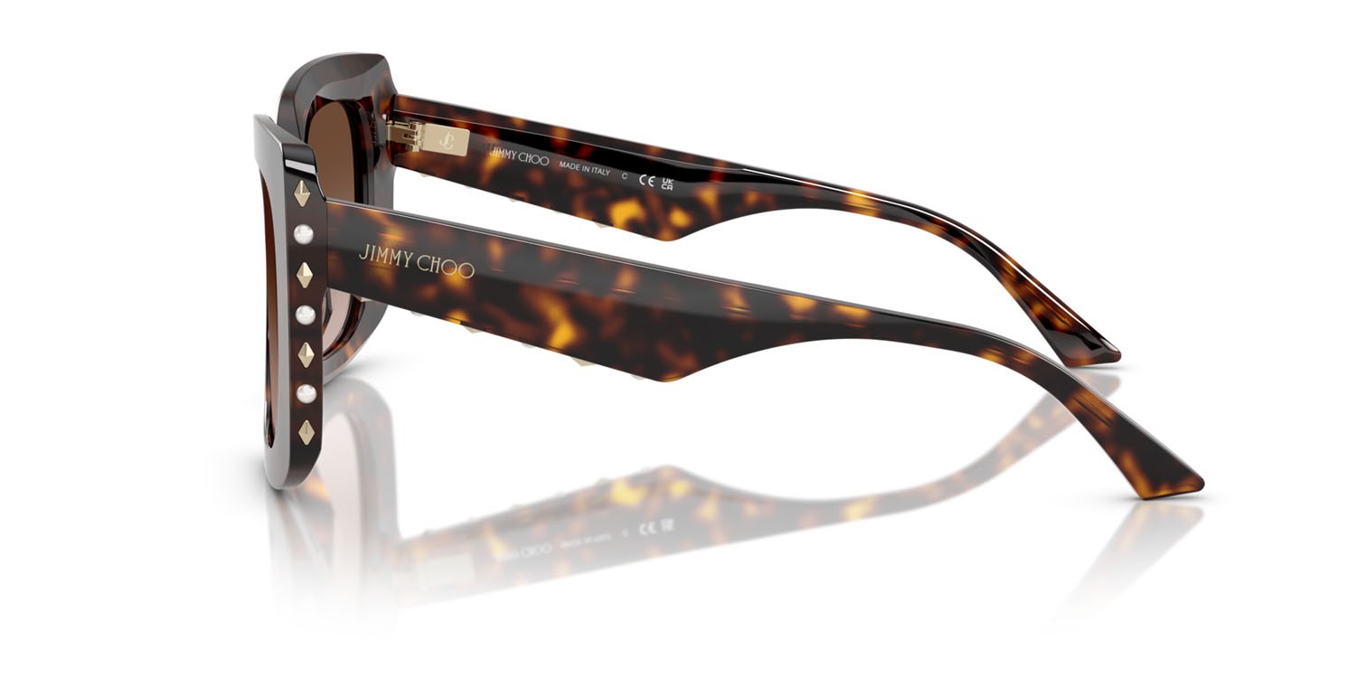 Occhiali da sole Jimmy Choo JC 5025H (500213) colore havana forma farfalla lenti marrone sfumato