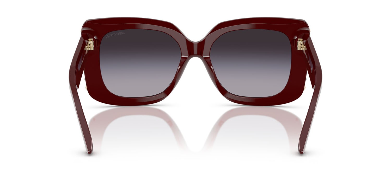 Occhiali da sole Jimmy Choo JC 5025H (50578G) colore rosso forma farfalla lenti grigio sfumato