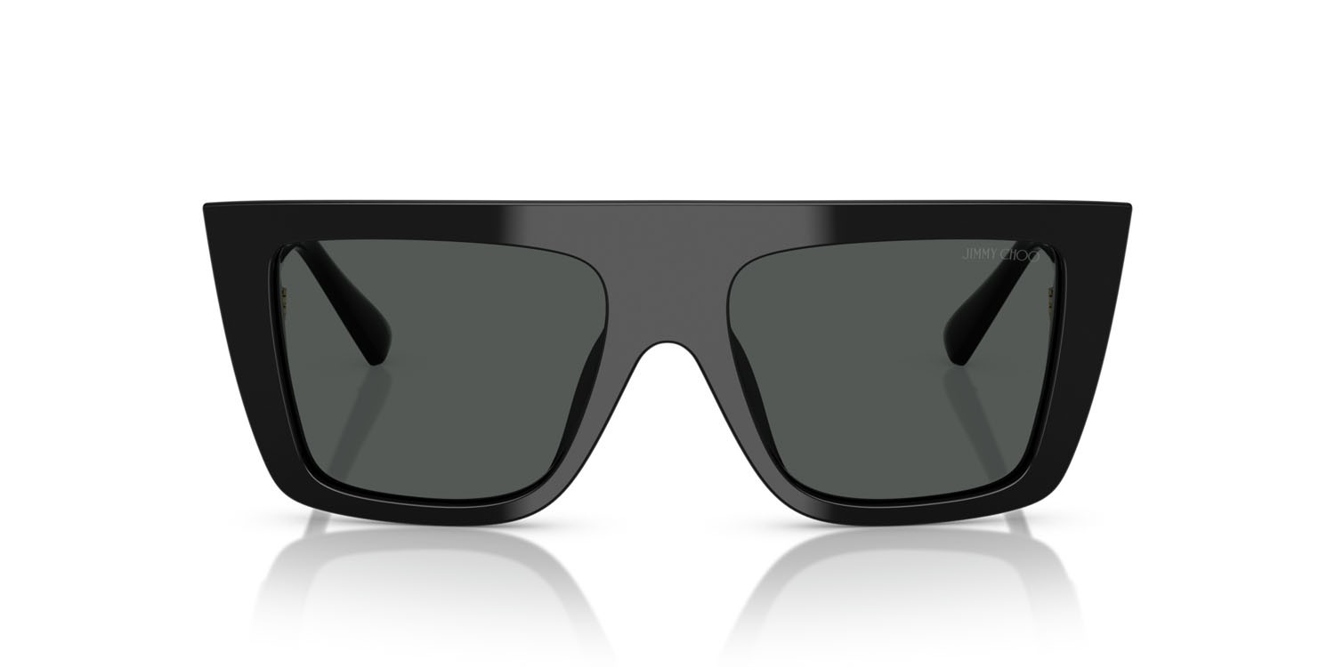 Occhiali da sole Jimmy Choo JC 5026U (500087) colore nero forma rettangolare lenti grigio scuro